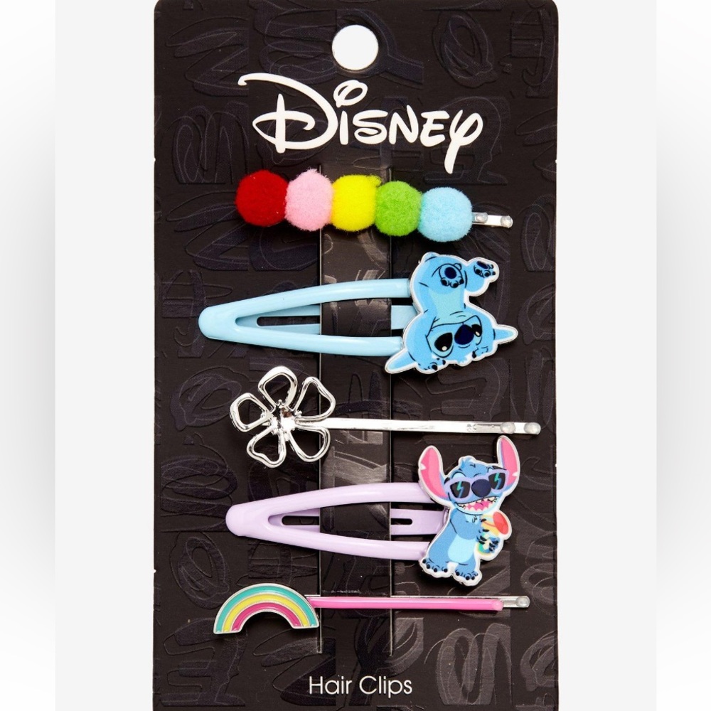 Disney Lilo & Stitch Rainbow Hair Clip Set‎ Hot Topic